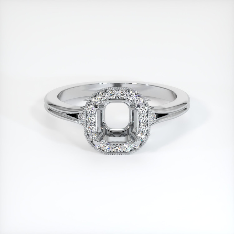 14K White Gold Antique Style Ring Setting