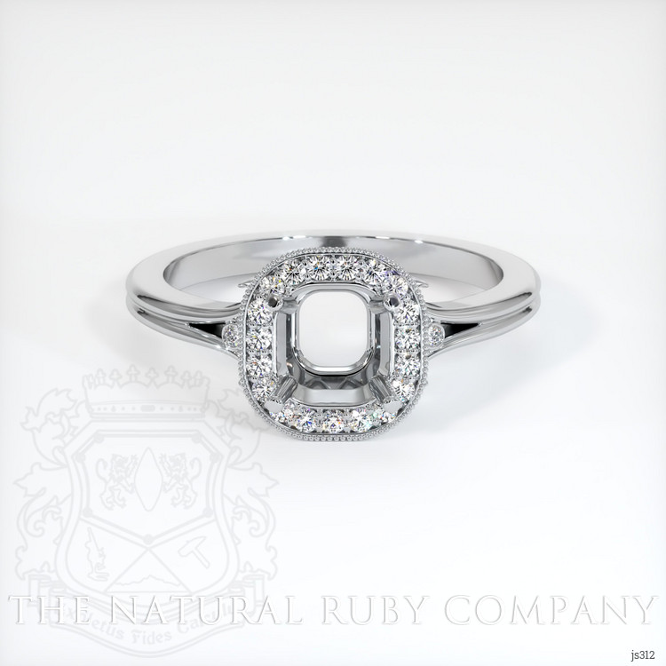 14K White Gold Antique Style Ring Setting