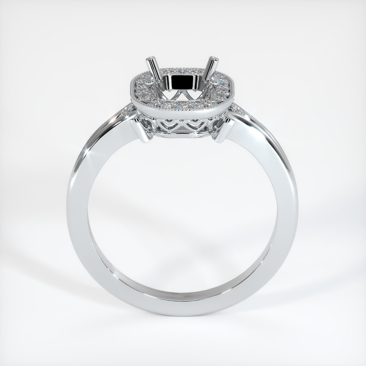 14K White Gold Antique Style Ring Setting
