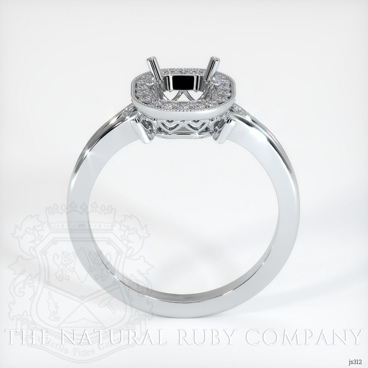 14K White Gold Antique Style Ring Setting