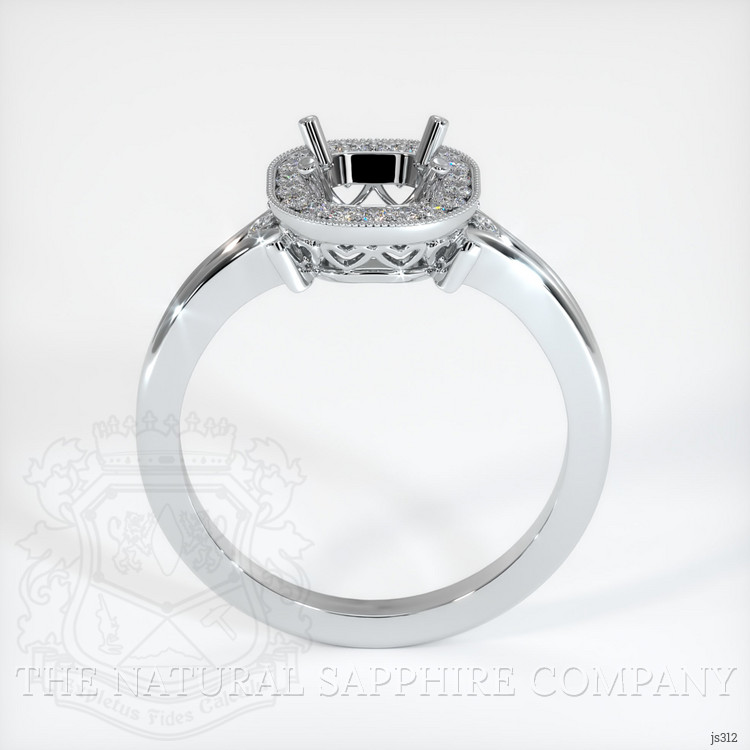 14K White Gold Antique Style Ring Setting