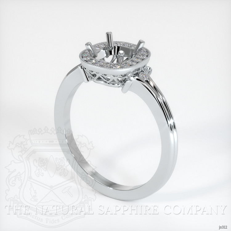 18K White Gold Antique Style Ring Setting