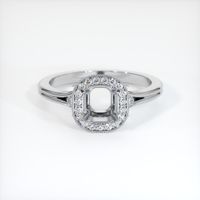 18K White Gold Antique Style Ring Setting Image