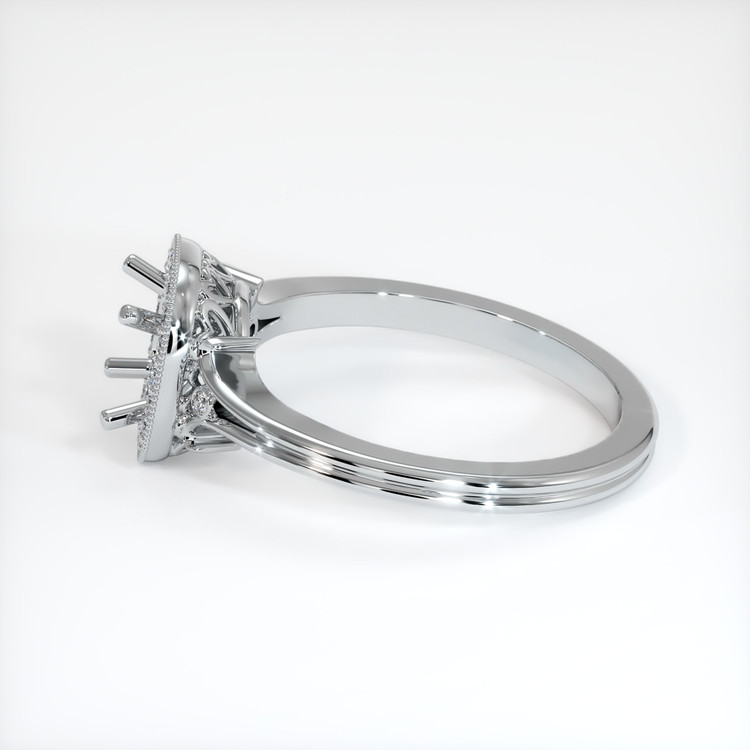 18K White Gold Antique Style Ring Setting