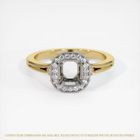 14K White & Yellow Antique Style Ring Setting Image