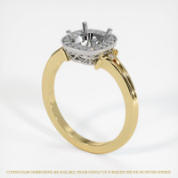 18K White & Yellow Antique Style Ring Setting Video