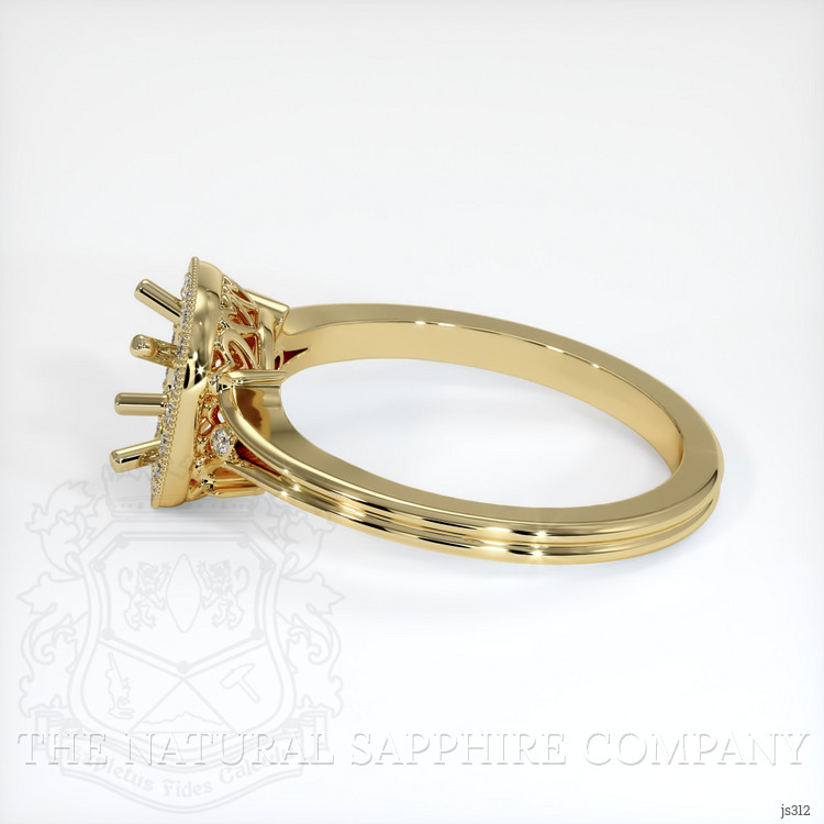 10K Yellow Gold Antique Style Ring Setting
