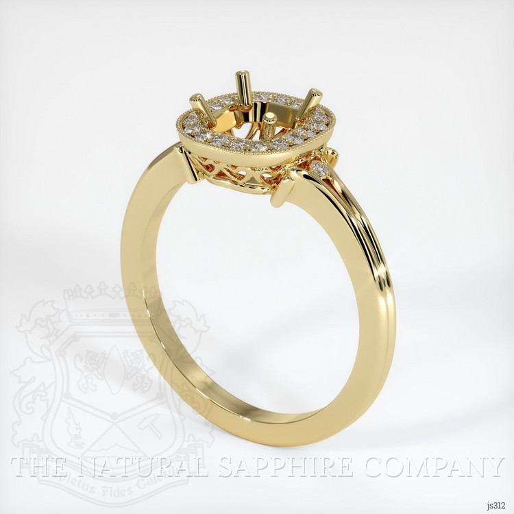 14K Yellow Gold Antique Style Ring Setting
