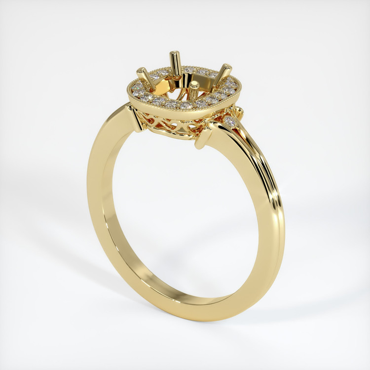 14K Yellow Gold Antique Style Ring Setting