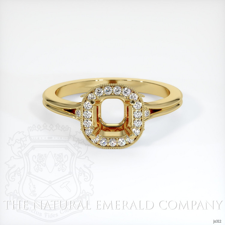 18K Yellow Gold Antique Style Ring Setting