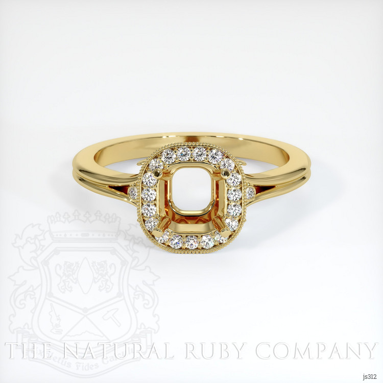 18K Yellow Gold Antique Style Ring Setting