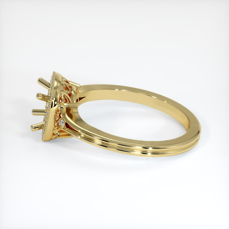 18K Yellow Gold Antique Style Ring Setting