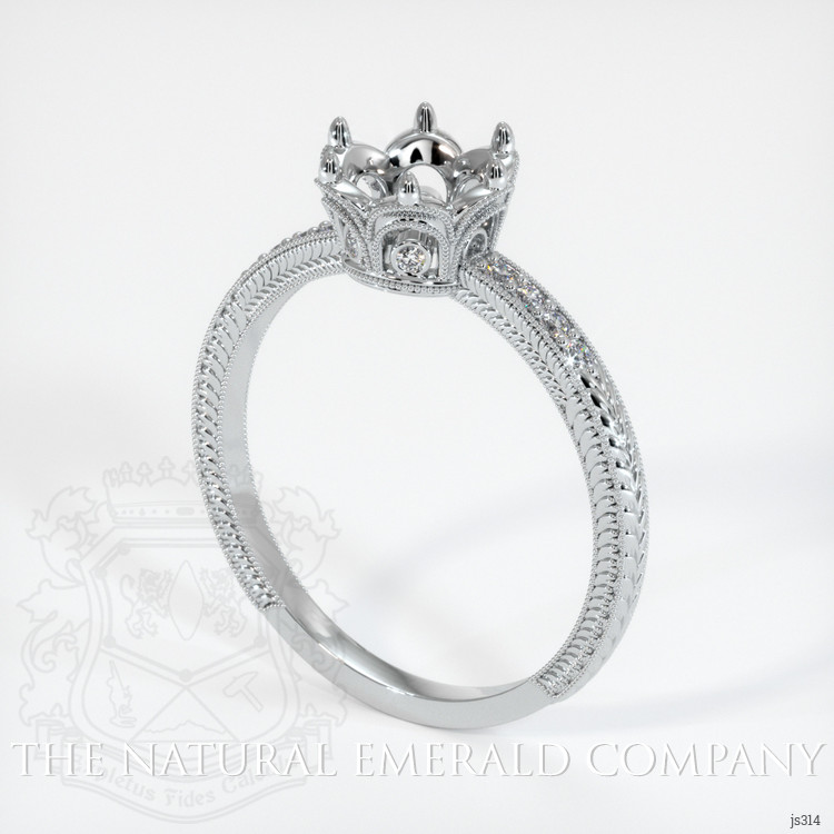 Platinum 950 Antique Style Ring Setting
