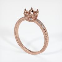 14K Rose Gold Antique Style Ring Setting Video