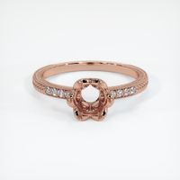 14K Rose Gold Antique Style Ring Setting Image