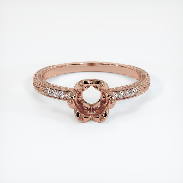 14K Rose Gold Antique Style Ring Setting