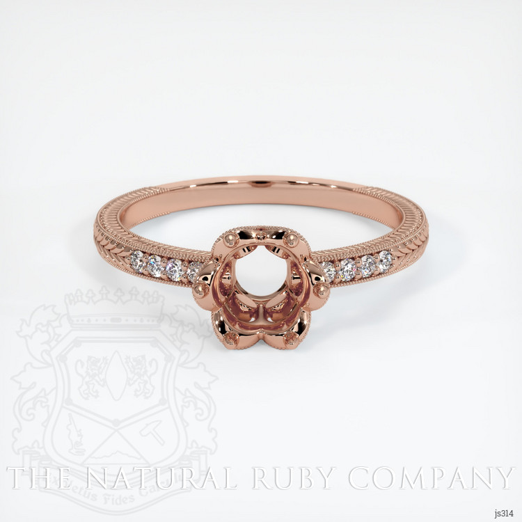 14K Rose Gold Antique Style Ring Setting