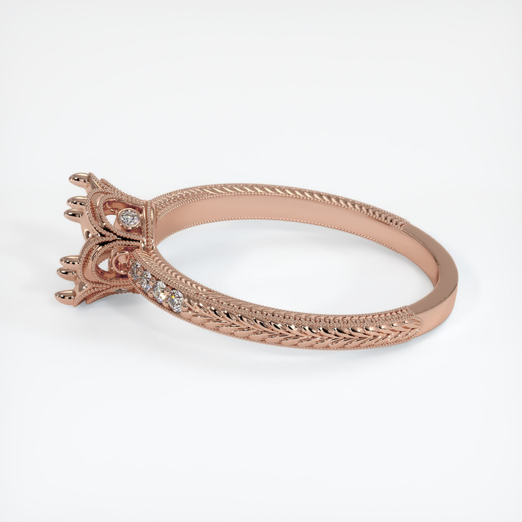 14K Rose Gold Antique Style Ring Setting