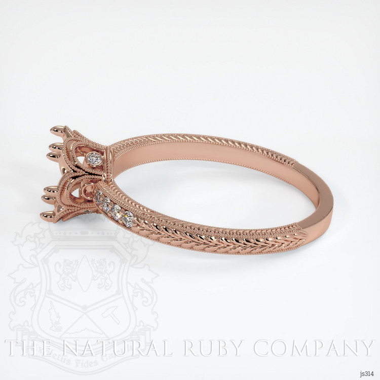 14K Rose Gold Antique Style Ring Setting