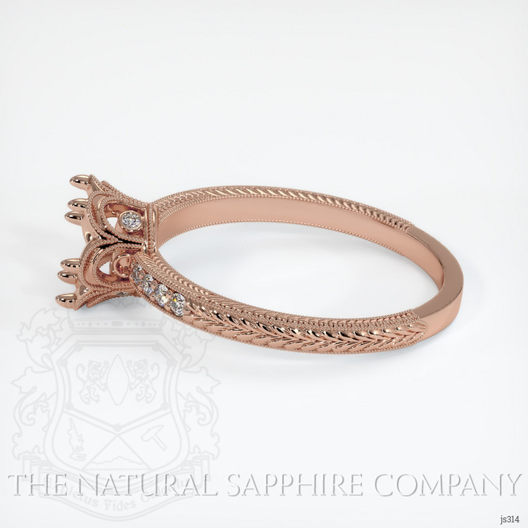 14K Rose Gold Antique Style Ring Setting