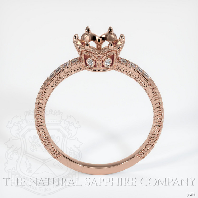 14K Rose Gold Antique Style Ring Setting