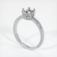 10K White Gold Antique Style Ring Setting Video