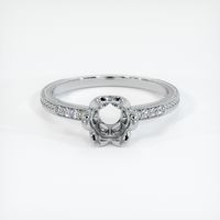 14K White Gold Antique Style Ring Setting Image