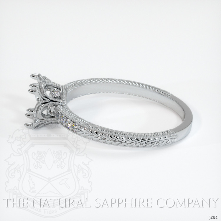 14K White Gold Antique Style Ring Setting