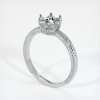 18K White Gold Antique Style Ring Setting Video