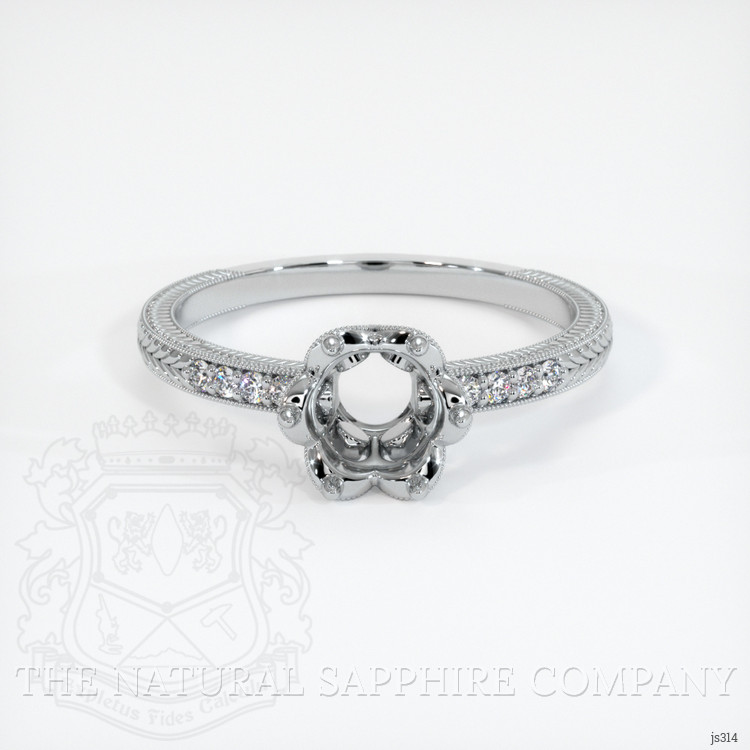 18K White Gold Antique Style Ring Setting