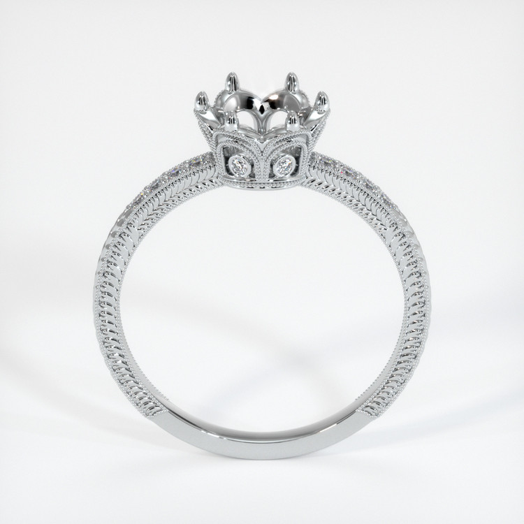 18K White Gold Antique Style Ring Setting