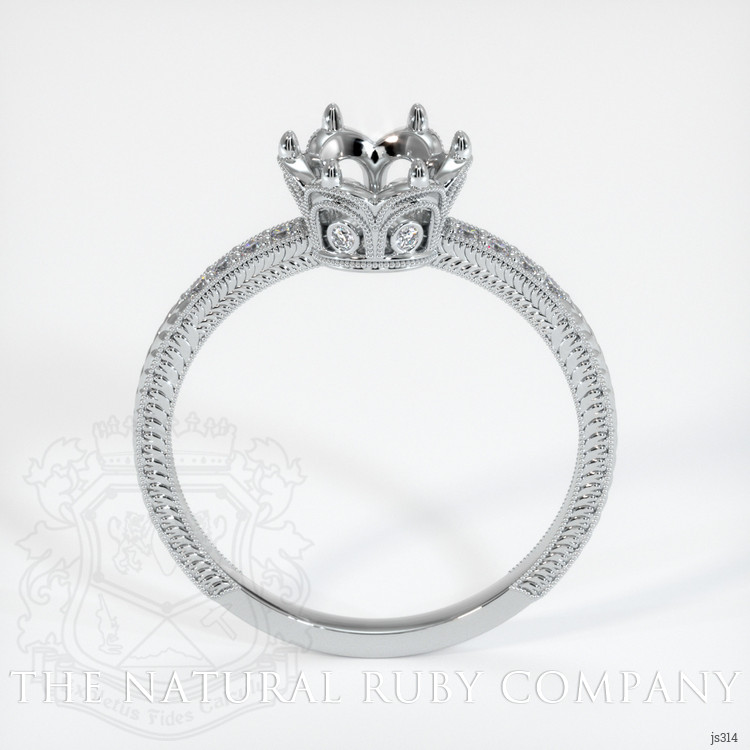 18K White Gold Antique Style Ring Setting