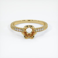 10K Yellow Gold Antique Style Ring Setting Image
