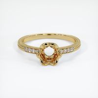 14K Yellow Gold Antique Style Ring Setting Image