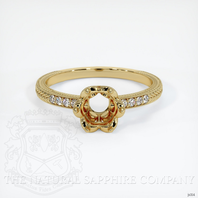 14K Yellow Gold Antique Style Ring Setting
