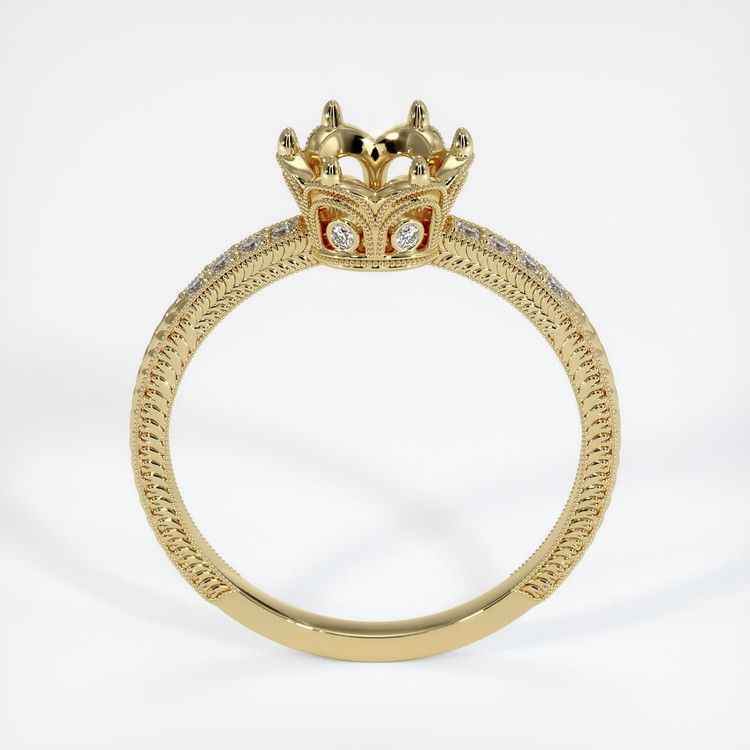 14K Yellow Gold Antique Style Ring Setting