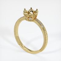 18K Yellow Gold Antique Style Ring Setting Video