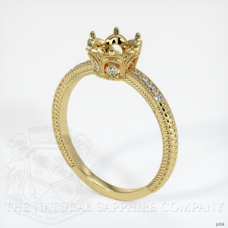 18K Yellow Gold Antique Style Ring Setting