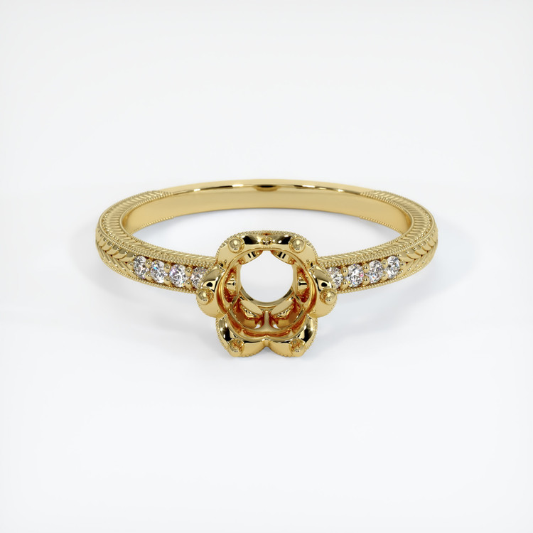 18K Yellow Gold Antique Style Ring Setting