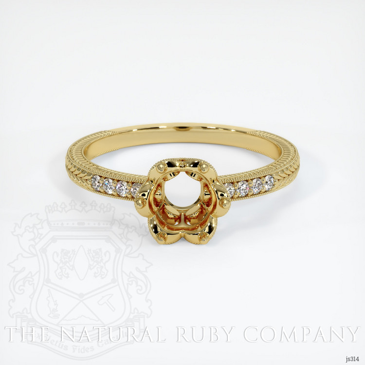 18K Yellow Gold Antique Style Ring Setting