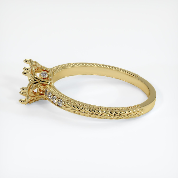 18K Yellow Gold Antique Style Ring Setting