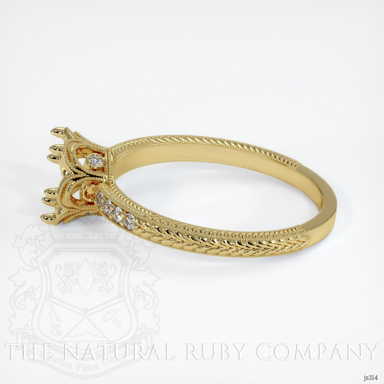 18K Yellow Gold Antique Style Ring Setting