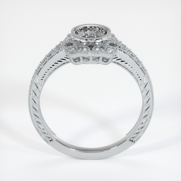 Platinum 950 Antique Style Ring Setting