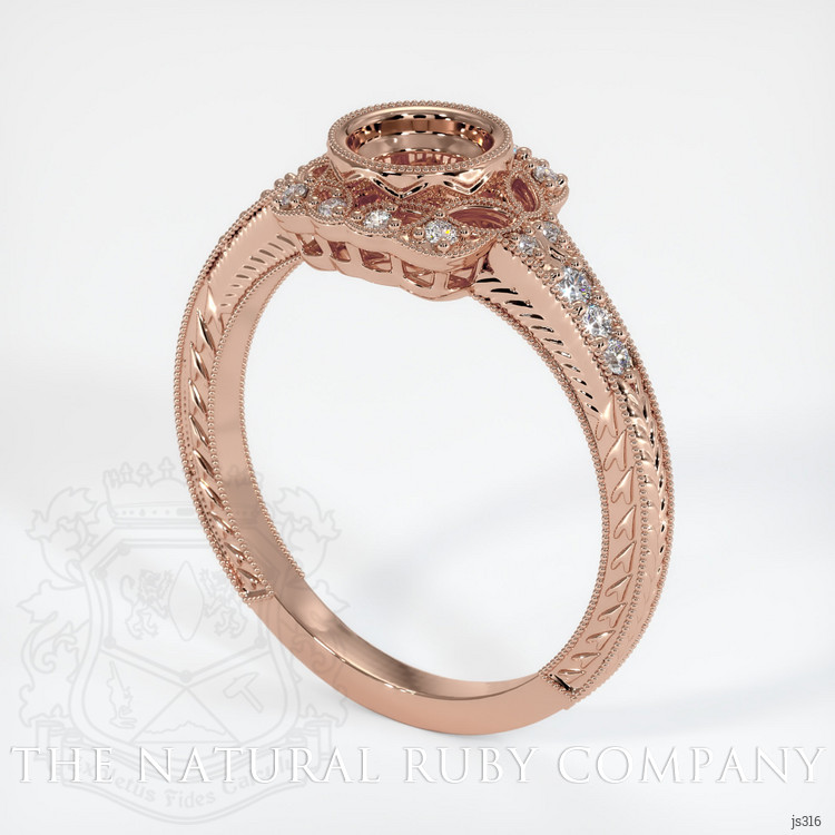 14K Rose Gold Antique Style Ring Setting