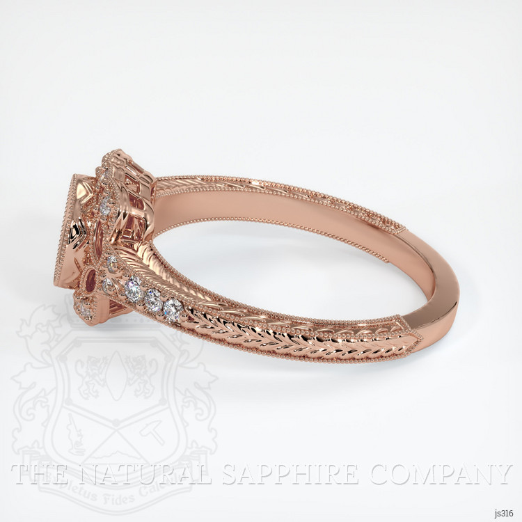 14K Rose Gold Antique Style Ring Setting