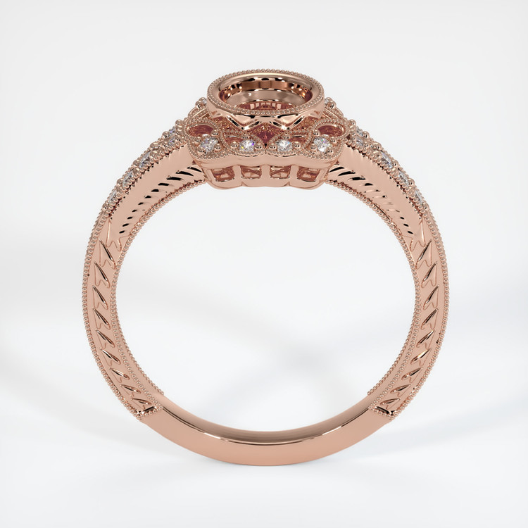 14K Rose Gold Antique Style Ring Setting