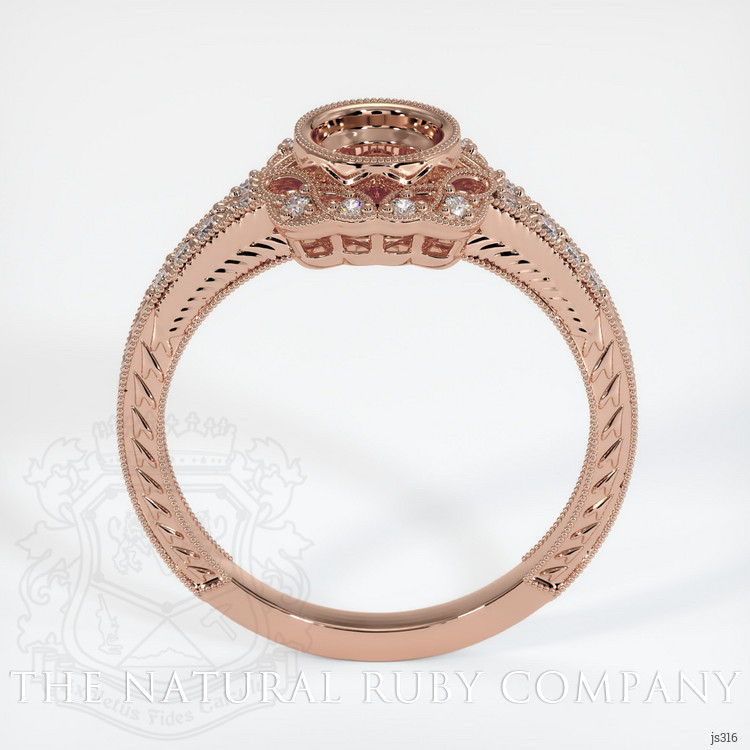 14K Rose Gold Antique Style Ring Setting