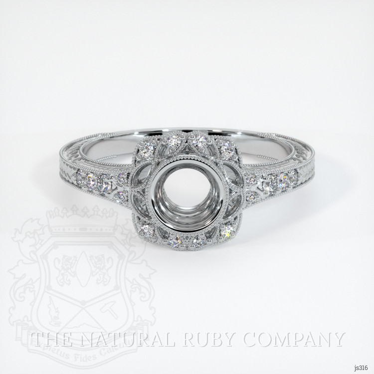 Silver Antique Style Ring Setting