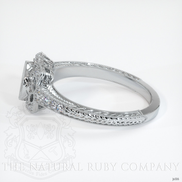 14K White Gold Antique Style Ring Setting