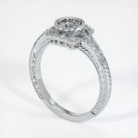 18K White Gold Antique Style Ring Setting Video